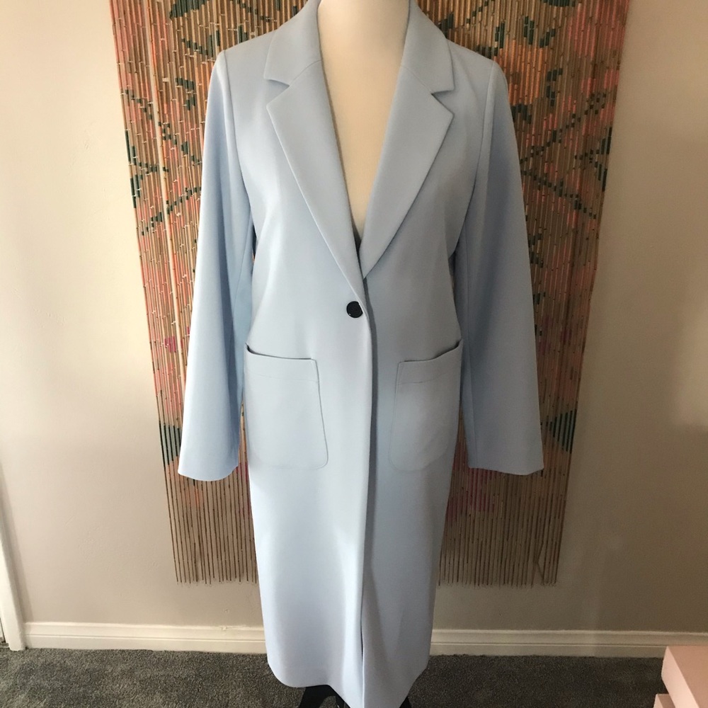 Express Baby Blue Duster Coat size S